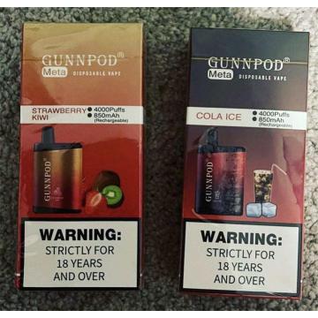 Big Campacity Gunnpod Meta 4000 Disposable Vape Pen