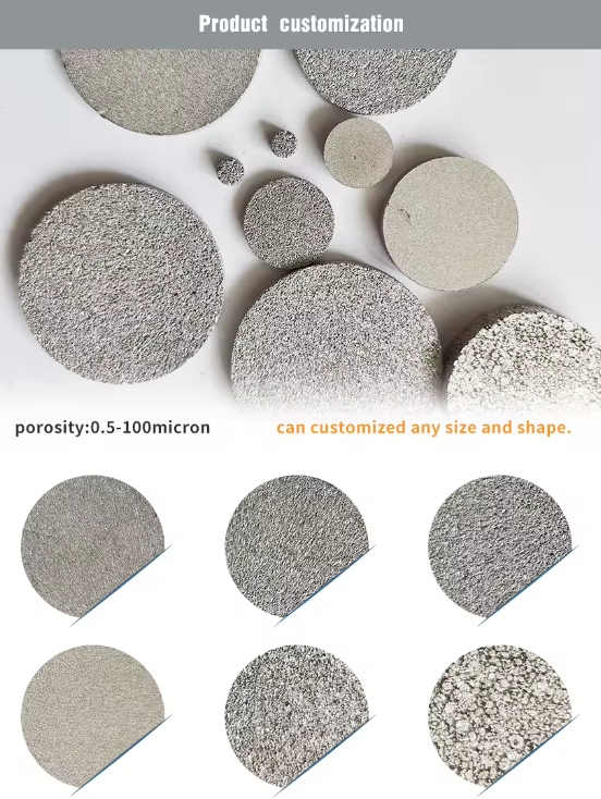 custom any size shape sintered filter