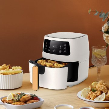 Compact Touch Screen Display Air Cooker with Steam and Air Fryer Function - 6L Capacity