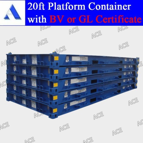 20ft Platform Container, High Quality 20ft Platform Container on