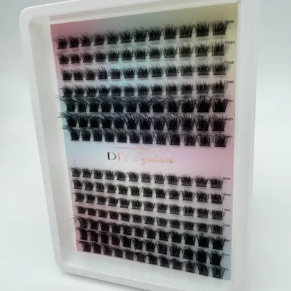 168 bundles thick fluffy cluster eyelash extension