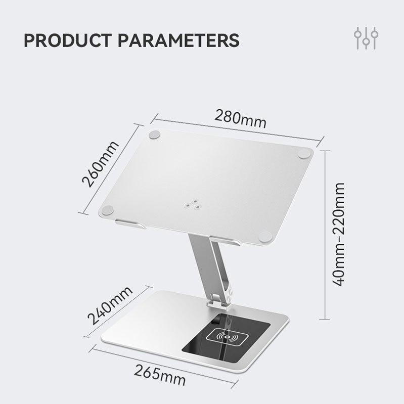 Aluminum Computer Riser, Ergonomic Laptops Elevator for Desk