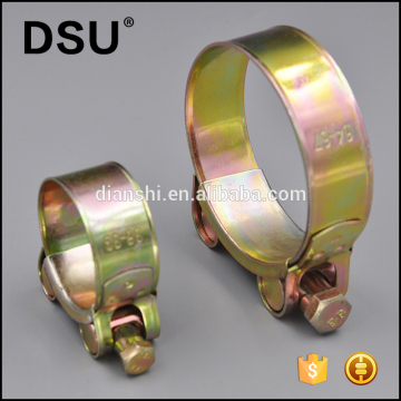 color zinc plating Single bolt heavy duty hose clamp