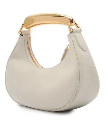 Mini leather hobo bag-white