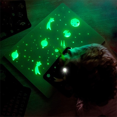 Conjunto de tablero de dibujo fluorescente 3D