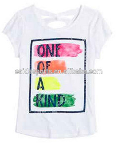 Girl's comfortable cotton short sleeve T-shirt