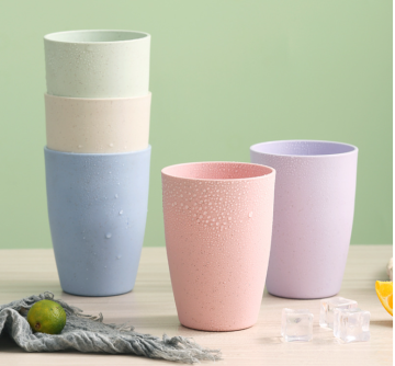4 Pairs Wheat Straw Drinking Cup Set
