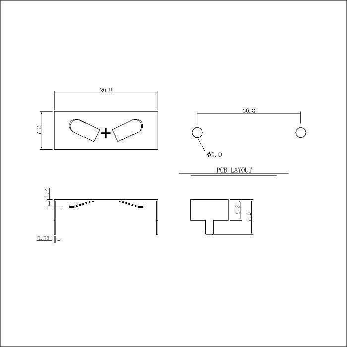 Batteriekontakte für CR2025 CR2032 CR2033