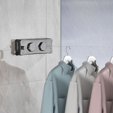 Double Stainless Steel Square Rack - Space-Saving Wall Mount Hanger