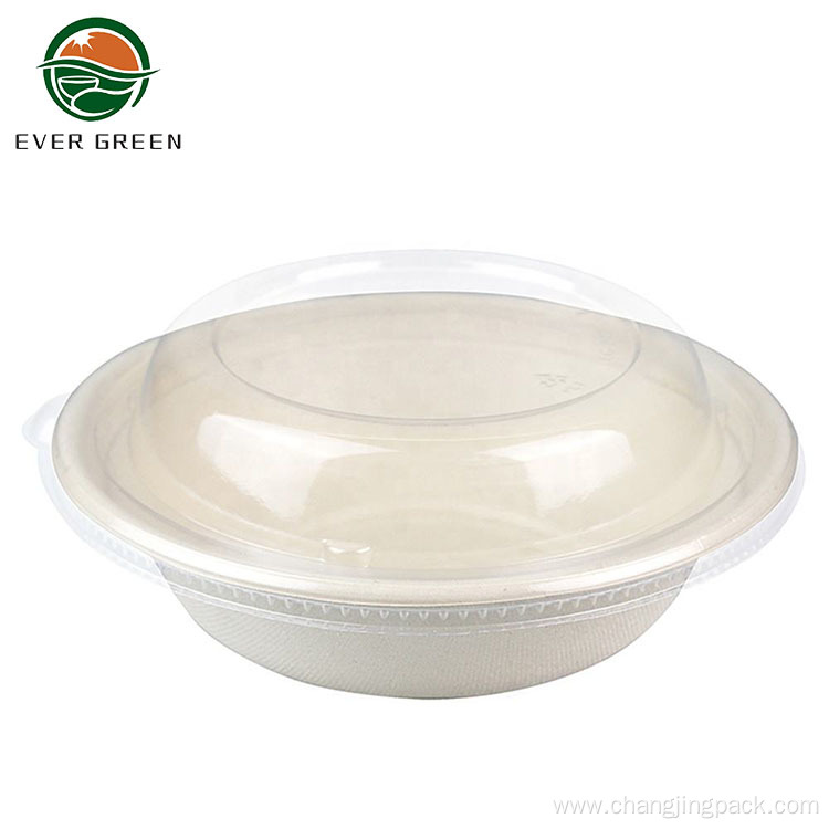Disposable eco friendly pulp plate Round Salad Bowl