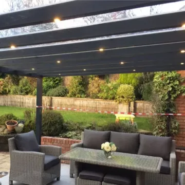 LED In-Build Spotlights for Veranda and Overlapping Dimmable Outdoor Lighting Solutions