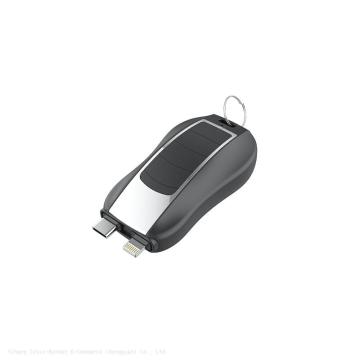 1200mAh Pocket Keychain Έκτακτης ανάγκης φορτιστή κινητής τηλεφωνίας για iPhone και Type-C