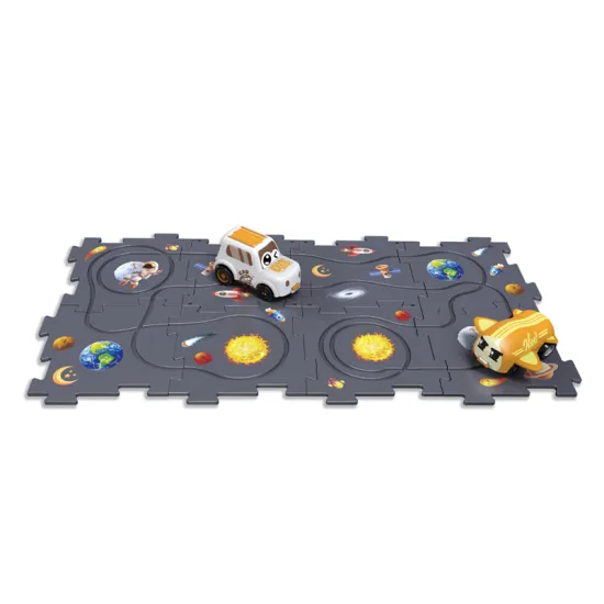 Flexible Road Car Puzzle Adventure Toy Set for Boys Ages 3-5 with Car and Plane