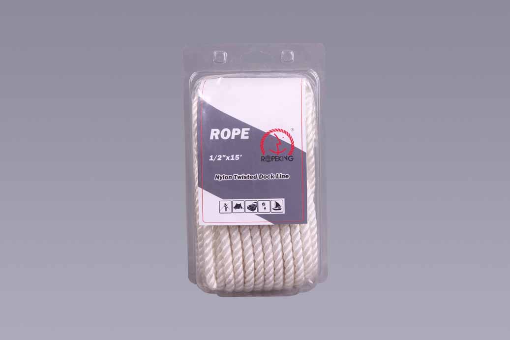High Quality White 3 Strand Nylon Twisted Rope