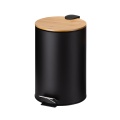 Home Pedal Bamboo Waste Bin