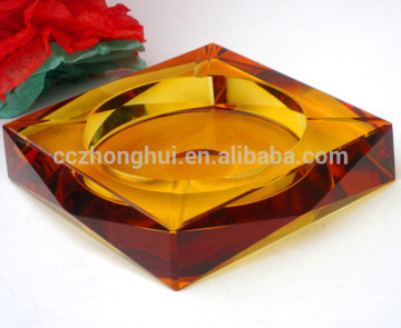 Unique custom design engraved crystal ashtray for business gifts