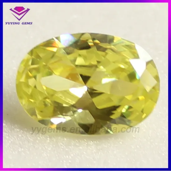 China Supplier Synthetic 6x8MM Oval Cubic Zirconia Olive Stone Jewelry