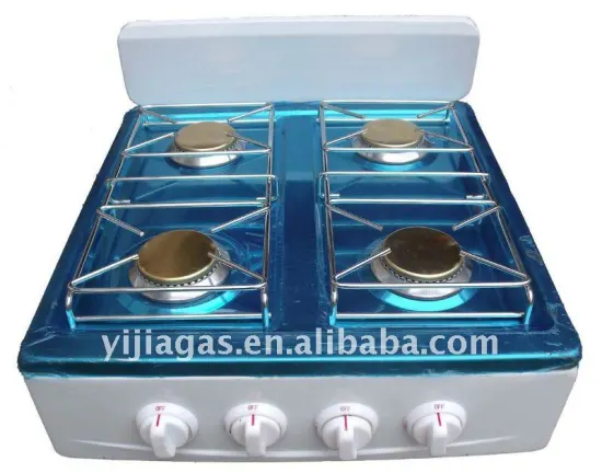 Four Burner Gas Stove With Backguard