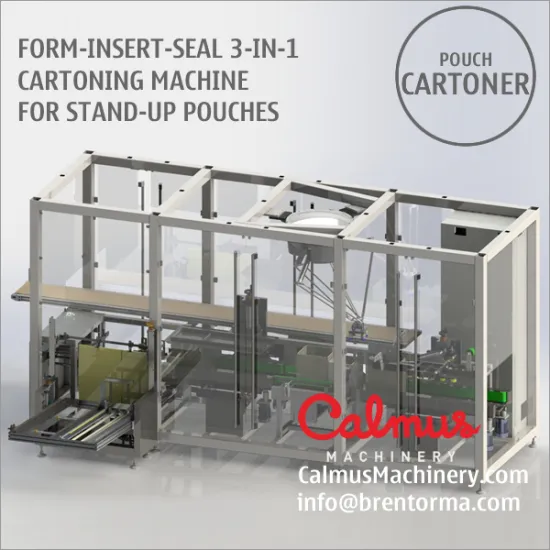 Monoblock Case Packer Cartoning Machine for Packaging Stand Up Pouches