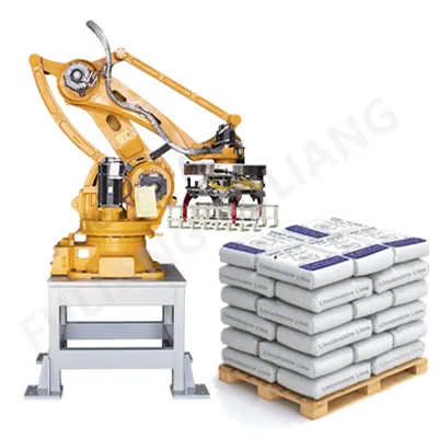 High Speed Automatic Palletizer for Walnut Bags using ABB Robot