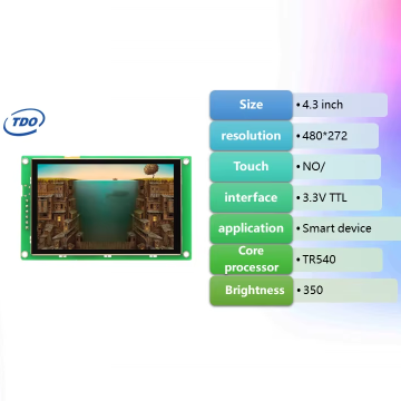 TDO 4.3 Inch IPS HMI Screen for Arduino/STM/ESP with Multiple Interfaces