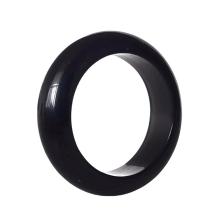 Black Obsidian 6T Stone Band Rings for Women Men Healing Chakra Stackable Ring Balance Energy