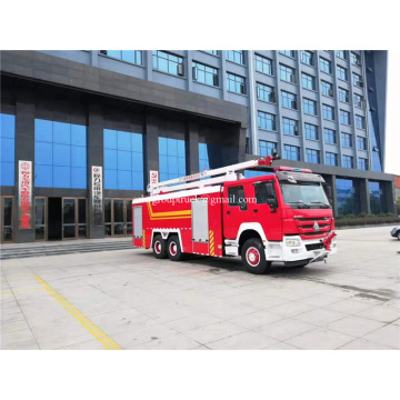 Sinotruk 6x4 lift arm remote control fire truck