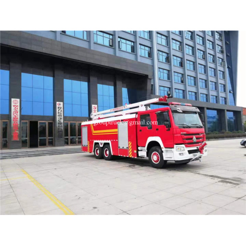 Sinotruk 6x4 lift arm remote control fire truck