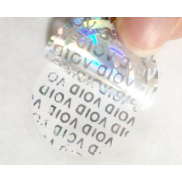 Anti-faking hologram VOID tamper evident sticker