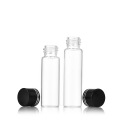 Clear Borosilicate Glass Display Vials with Screw Caps