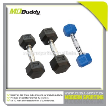 hot sale hex rubber dumbbell