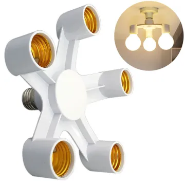 3-in-1 E27 Base Socket Splitter for LED Lamps