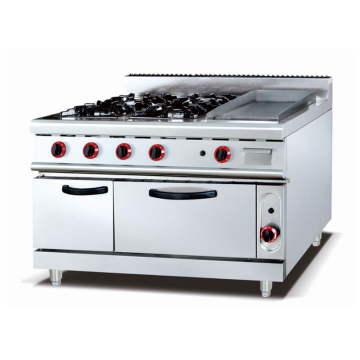 Price of Commercial 4-Burner Gas Stove with Oven