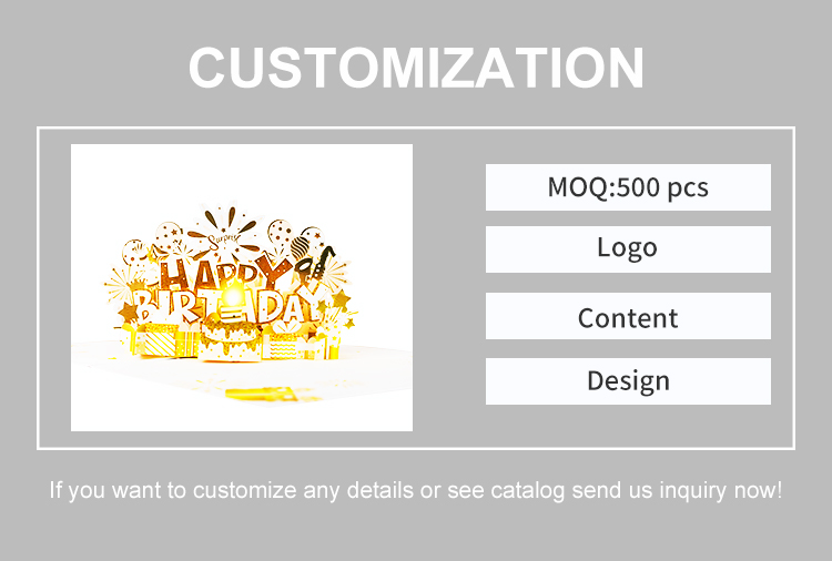 luxury birthday pop up card
