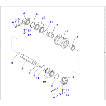 Excavator parts PC3000-6 Bottom roller 42923540