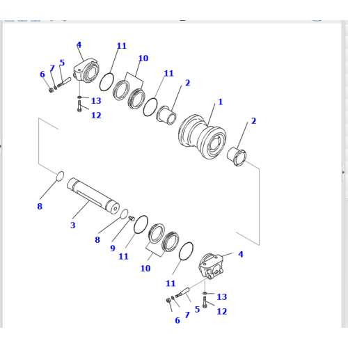 Excavator parts PC3000-6 Bottom roller 42923540