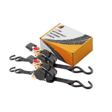Auto Retractable Ratchet Straps - Heavy Duty 1 Inch 1.8m 1500LBS Tie Down Straps