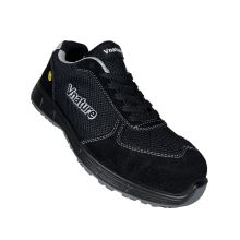 Black Pu Grey Rubber Low Cut Safety Shoes