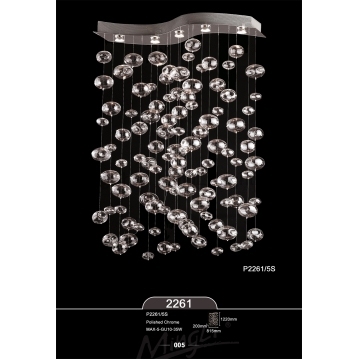 2012 Fashion design glass decoration GU10 romantic hotel pendant lamp