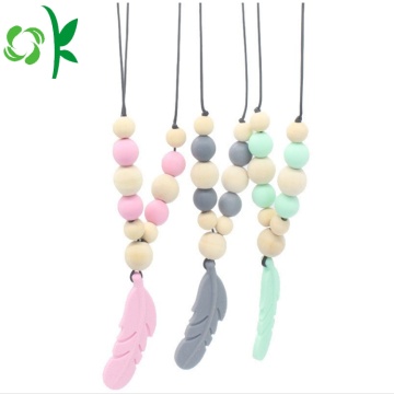 Terbaru Silicone Leaf Teether Baby Toys Silicone Beads