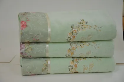 Terry cloth embroidery and elegant silk embroidery