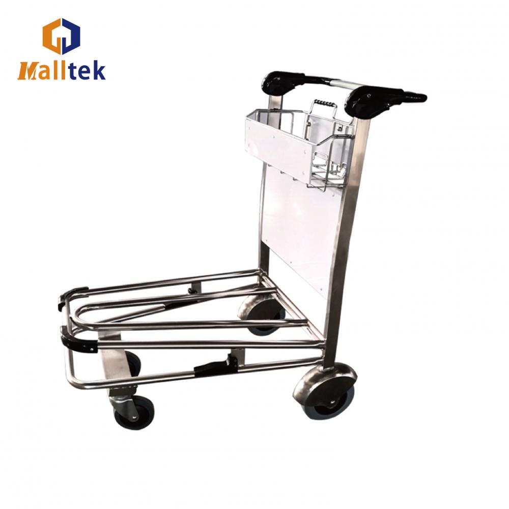 4 Wheels Stainless Steel Durable Airport Luggage Trolley