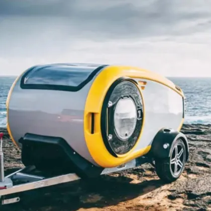 camper 4x4 yellow folding tent trailer van camper