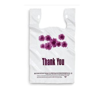 Plastic Thank You Printing Carrier Shopping Bag