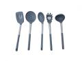 6pcs silicone metal kitchen putensil مجموعة للطهي