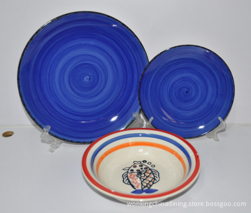Excellent Cheap Round Dinnerware Geometric Stoneware Sets