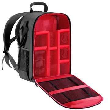방수 충격 방지 전문 카메라 케이스 배낭 -11.8x5.5x14.6 인치 삼각대 홀더