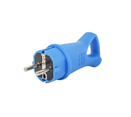 IP44 European Plug French Rubber IP44 Waterproof Outdoor Electric Plug