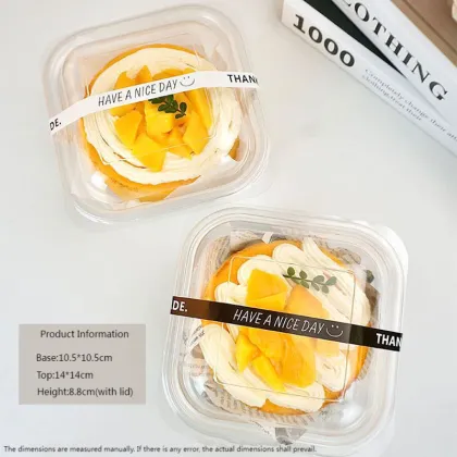 Bakery Dessert Mousse Cake Clear Plastic Box