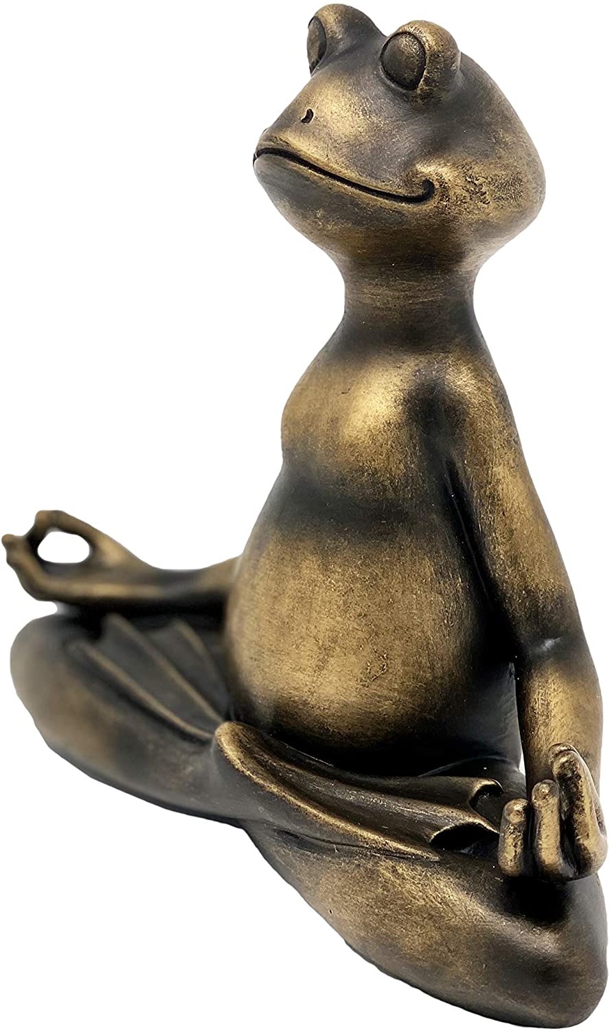 6 &quot;H Résine Méditer la statue de grenouille de yoga